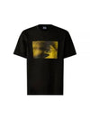 Metropolis Series Mercerized Jersey Graphic Short Sleeve T-Shirt Black - CP COMPANY - BALAAN 2