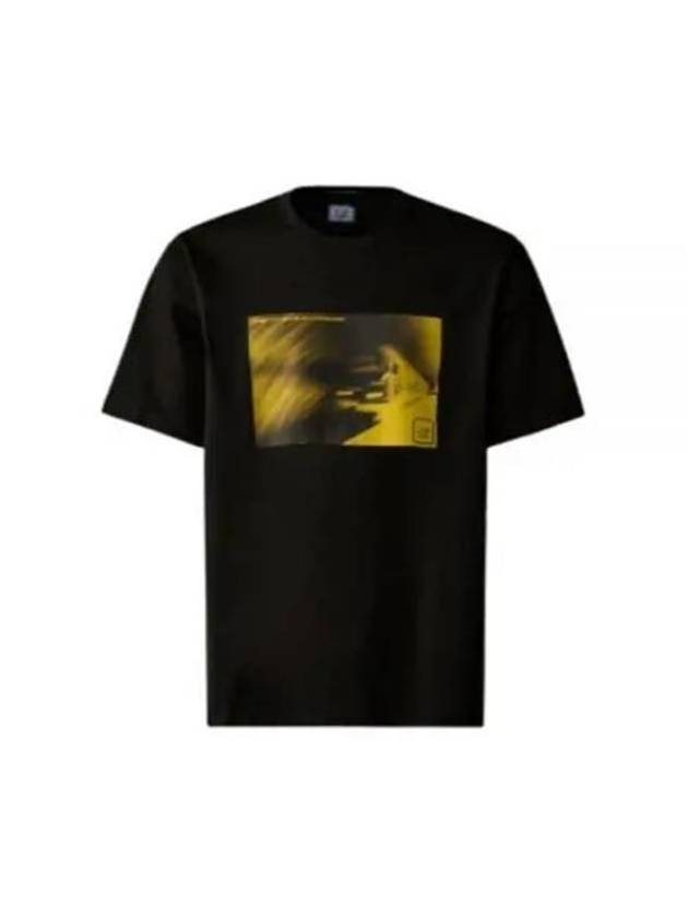 Metropolis Series Mercerized Jersey Graphic Short Sleeve T-Shirt Black - CP COMPANY - BALAAN 2