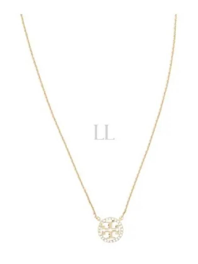 Miller Pave Logo Delicate Necklace Gold - TORY BURCH - BALAAN 2