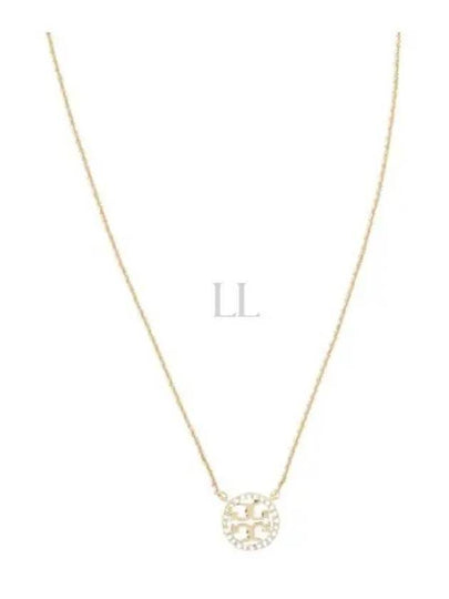 Miller Pave Logo Delicate Necklace Gold - TORY BURCH - BALAAN 2