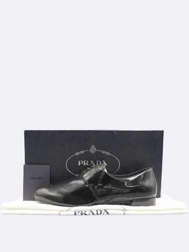 DNC645 Black Patent Leather Lace Up Shoes 230MM - PRADA - BALAAN 1