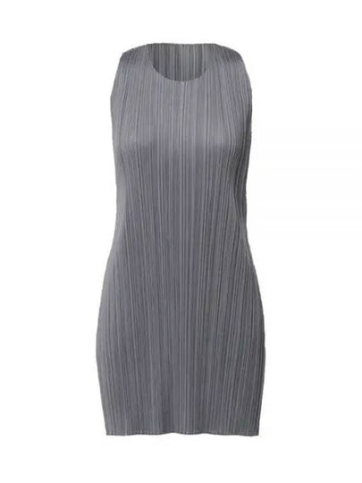 Pleated Sleeveless Short Dress Grey - ISSEY MIYAKE - BALAAN 2