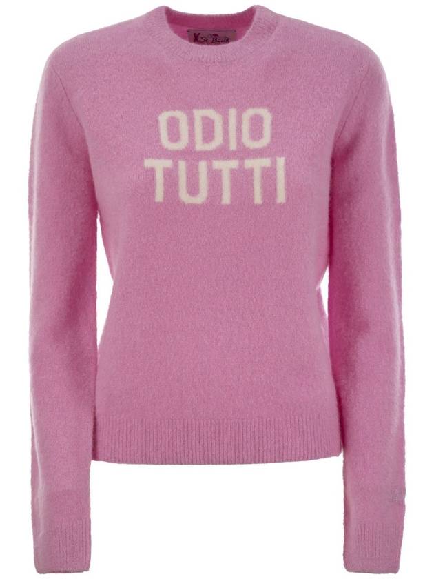 Wool and alpaca blend sweater with embroidery ODIO TUTTI - MC 2 SAINT BARTH - BALAAN 1