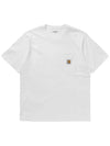 Pocket Short Sleeve T-Shirt White - CARHARTT WIP - BALAAN 2