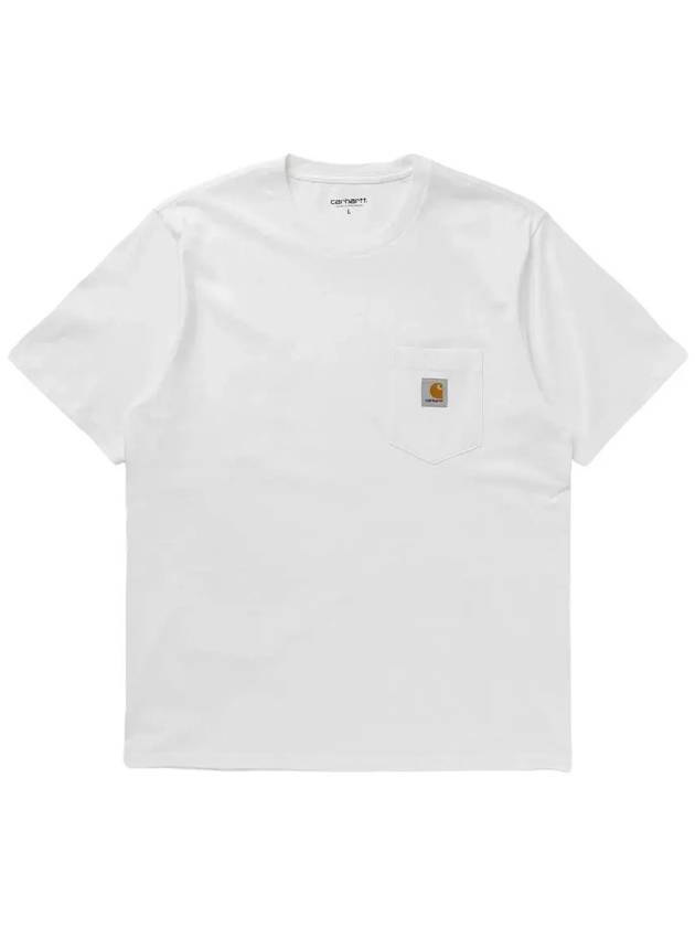 Pocket Short Sleeve T-Shirt White - CARHARTT WIP - BALAAN 2