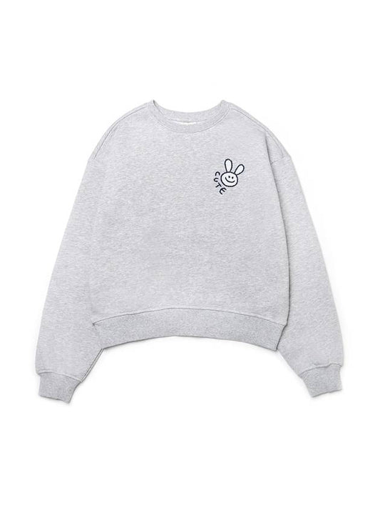 Brushed Options Smiling Rabbit Sweat Shirts MELANGE GRAY - LE SOLEIL MATINEE - BALAAN 2