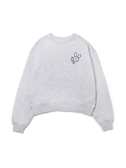 Smiling Rabbit Sweatshirt Melange Grey - LE SOLEIL MATINEE - BALAAN 2