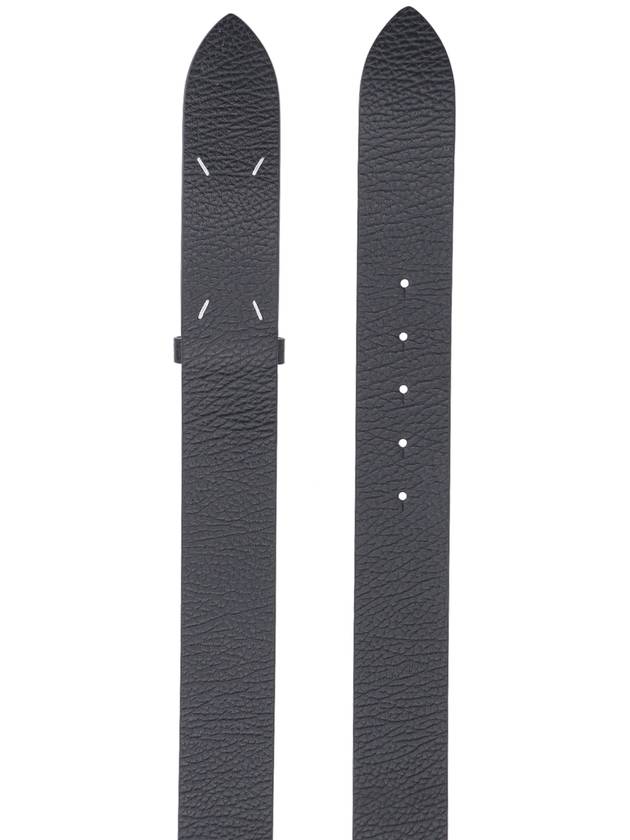 4 Stitch Leather Belt Black - MAISON MARGIELA - BALAAN 3