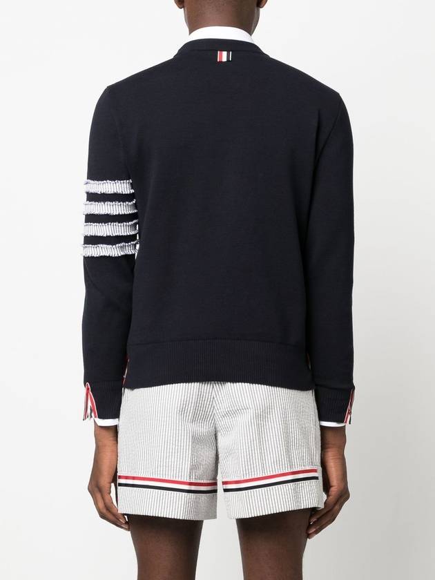 4 Bar Straight Knit Top Navy - THOM BROWNE - BALAAN 6