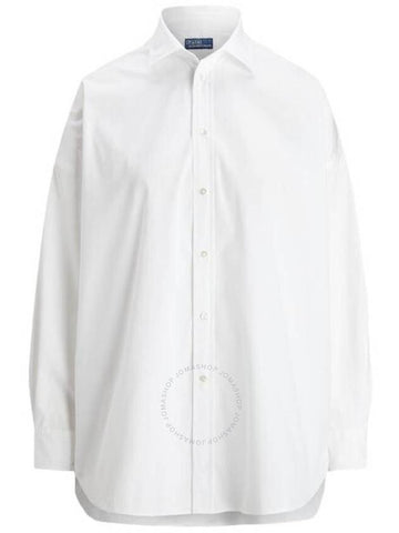 Polo Ralph Lauren Long-Sleeve Oversized Poplin Shirt, Size Large - POLO RALPH LAUREN - BALAAN 1