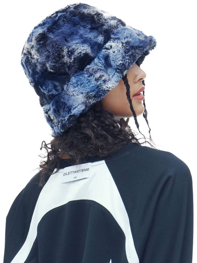 Navy Blue ECCOfur Bucket Hat - DILETTANTISME - BALAAN 3