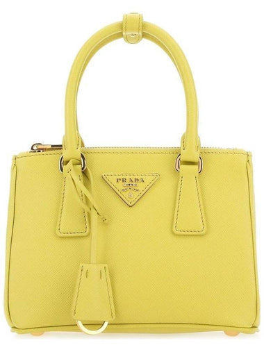 Galleria Saffiano Leather Mini Tote Bag Yellow - PRADA - BALAAN 1