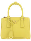 Galleria Saffiano Leather Mini Tote Bag Yellow - PRADA - BALAAN 1