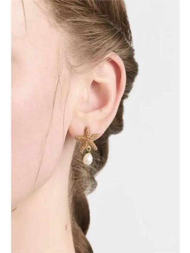 Cabinet De Curiosités Finish Metal Resin Pearl Earrings Gold - DIOR - BALAAN 6