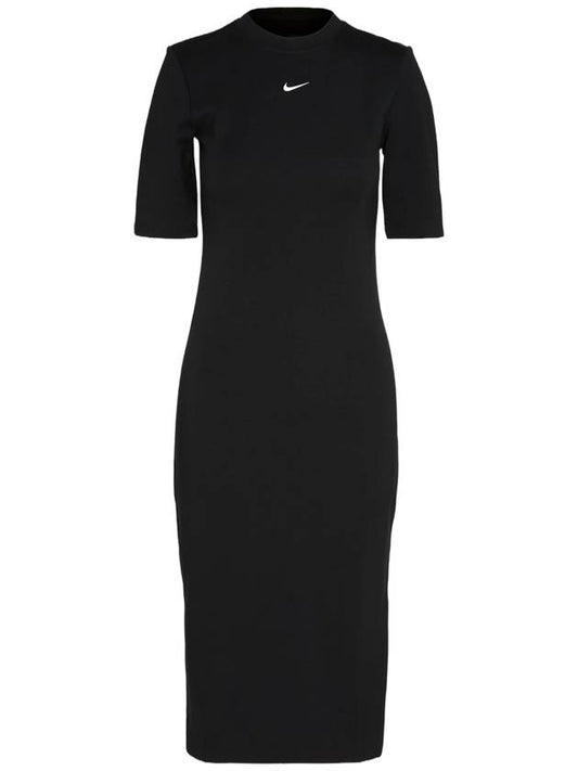 Women's Sportswear Essential Midi Dress Black - NIKE - BALAAN 1