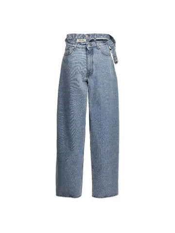 Y PROJECT EVERGREEN Cutout Waist Denim Pants 207PA007EVERGREENICEBLUE - Y/PROJECT - BALAAN 1