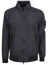 Garment Dyed Crinkle Reps Nylon Zip-up Jacket Navy - STONE ISLAND - BALAAN 2