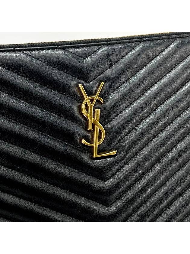 Matelasse gold clutch bag large - SAINT LAURENT - BALAAN 4