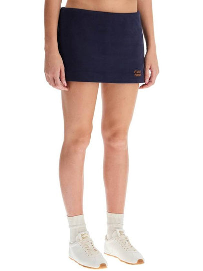 mini skirt in sweatshirt fabric - MIU MIU - BALAAN 2