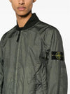 Men's Wappen Patch Zip-Up Bomber Jacket Green - STONE ISLAND - BALAAN 6