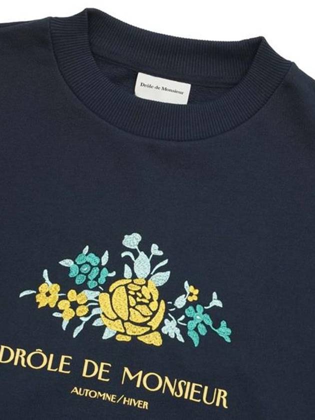 Drold Monsieur Fleur Sweatshirt SW107 CO001 NY - DROLE DE MONSIEUR - BALAAN 3