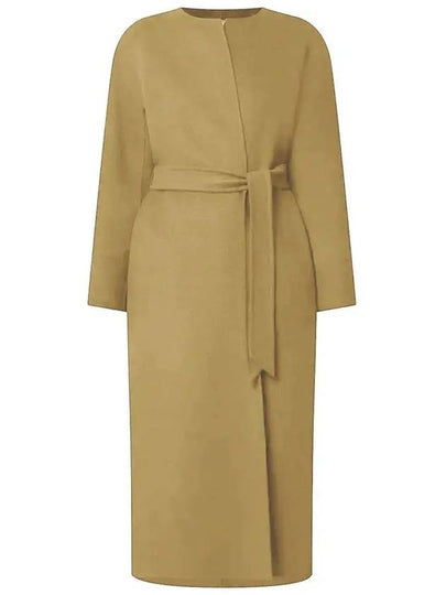 Abetone Cashmere Wrap Single Coat Beige - MAX MARA - BALAAN 2