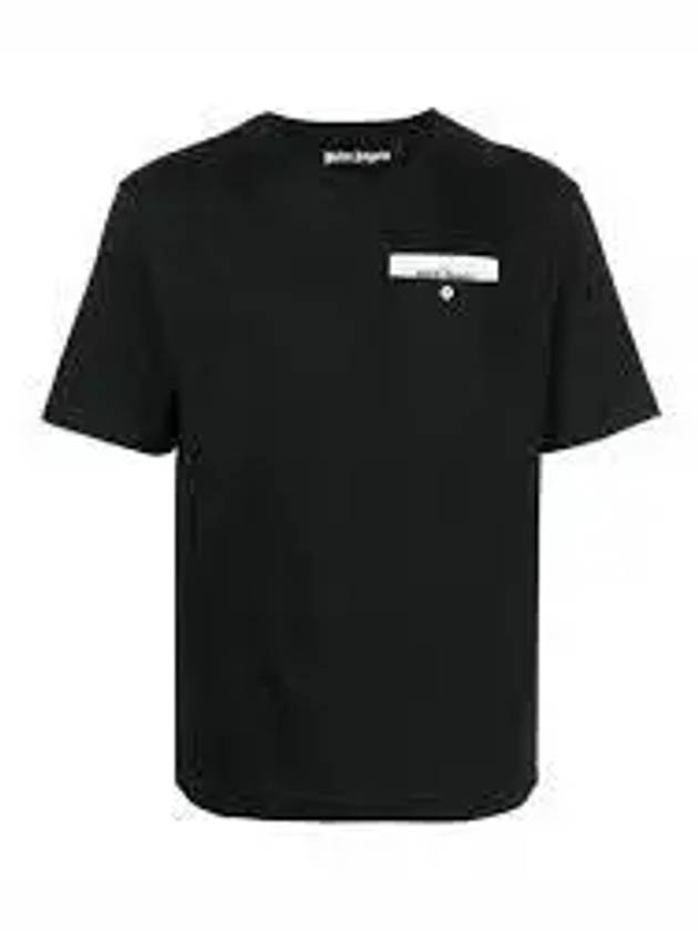 Sartorial Tape Pocket Short Sleeve T-Shirt Black - PALM ANGELS - BALAAN 2