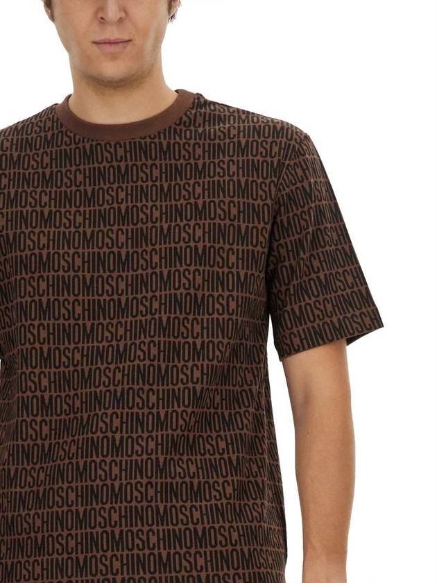 Short Sleeve TShirt Brown - MOSCHINO - BALAAN 5