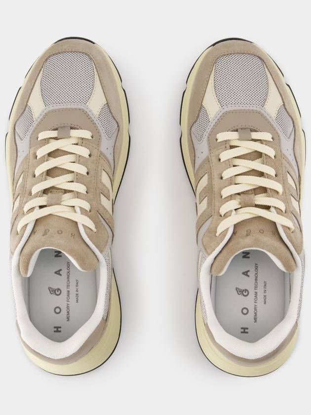 Hogan Hyperlight Sneakers - Hogan - Leather - Khaki - HOGAN - BALAAN 4