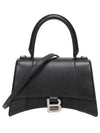 Hourglass Shiny Box Calfskin Small Tote Bag Black - BALENCIAGA - BALAAN 3