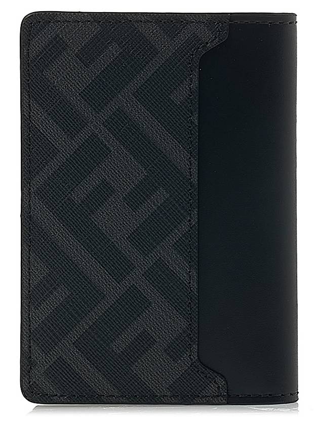 FF Square Leather Card Wallet Black - FENDI - BALAAN 4