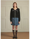 Drizzle Sailor Collar Cardigan Black - MICANE - BALAAN 6