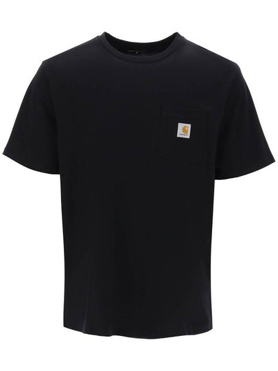 Pocket Short Sleeve T-Shirt Black - CARHARTT WIP - BALAAN 2