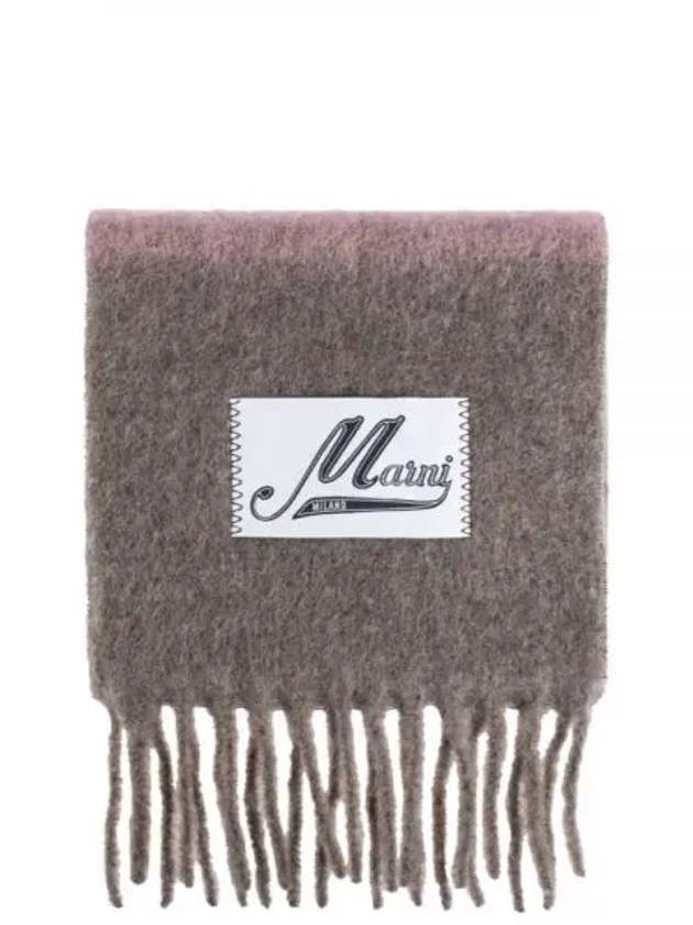 Striped Alpaca Mohair Muffler Pink - MARNI - BALAAN 2