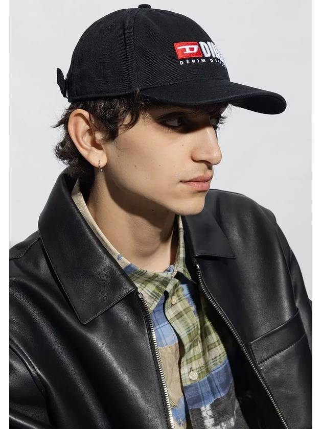 Corry Div Wash Logo Embroidery Base Ball Cap Black - DIESEL - BALAAN 4