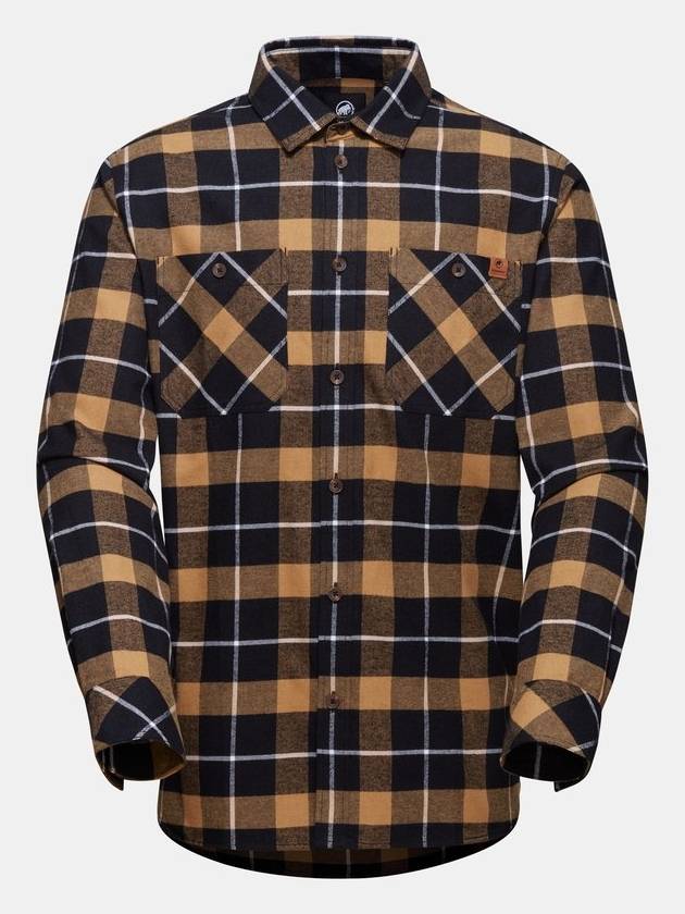 Alvra Cotton Long Sleeve Shirt Black Orange - MAMMUT - BALAAN 2