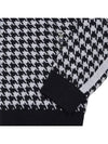 Men s houndstooth jacquard pattern knit cardigan 2814GXKW NAVY - BLACK&WHITE - BALAAN 4