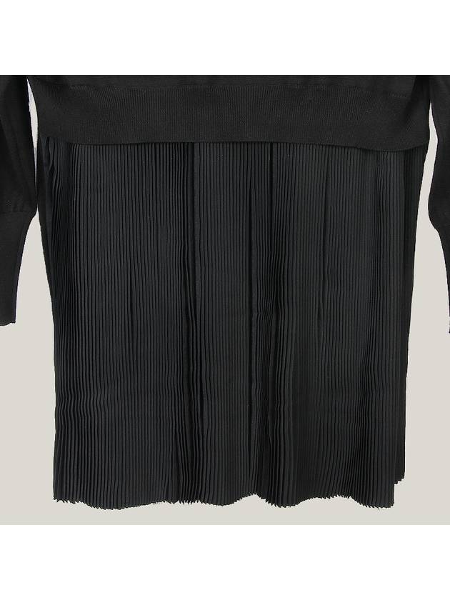 V-neck Cotton Knit  Top Black - MARNI - BALAAN 4