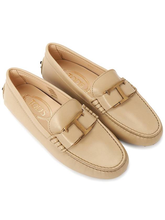 T Logo Driving Shoes Beige - TOD'S - BALAAN 4