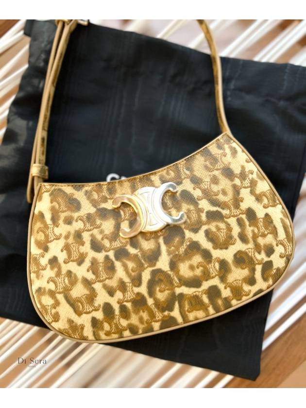 Leopard Print Medium Tilly Triomphe Canvas Shoulder Bag Brown - CELINE - BALAAN 3