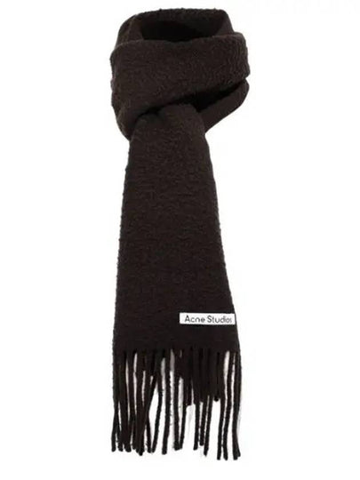 Wool Fringe Scarf Chocolate Brown - ACNE STUDIOS - BALAAN 2