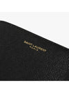 East West Coating Leather Half Wallet Black - SAINT LAURENT - BALAAN 4