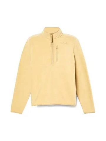 Men's Half Zip Up Polartec Fleece Sweatshirt Light Khaki - TIMBERLAND - BALAAN 1