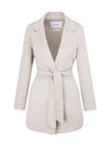 Women's Nemi Belted Cashmere Single Coat Ivory - MAX MARA - BALAAN 1