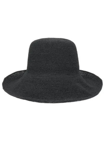 Straw Woven Bucket Hat Black - TOTEME - BALAAN 1