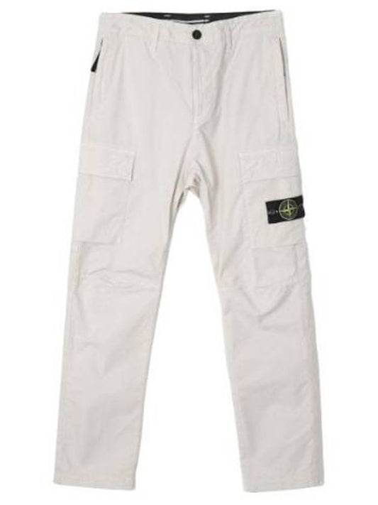 Pants Stretch Cotton Gabardine Cargo Pants Regular Tapered Fit - STONE ISLAND - BALAAN 1