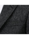 Donegal Tweed 4 Bar Single Breasted Blazer Jacket Grey - THOM BROWNE - BALAAN 8