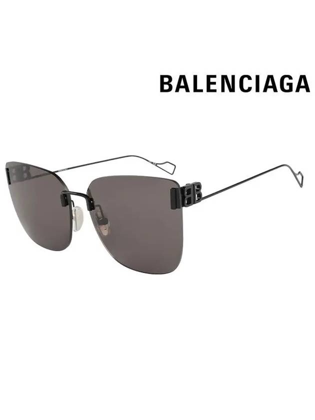 Eyewear  BB Square Frame Metal Sunglasses Black - BALENCIAGA - BALAAN 2