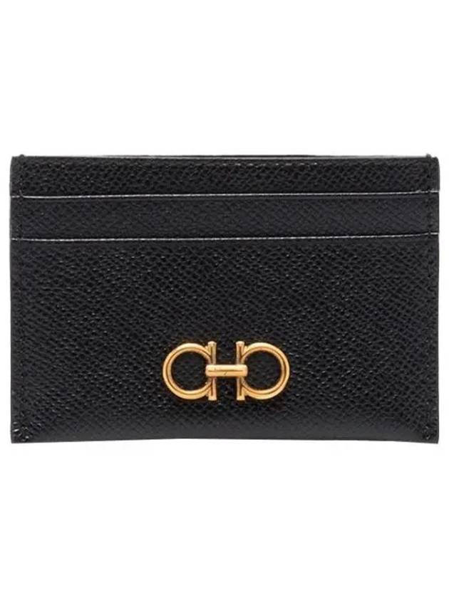 Gancini Card Wallet Black - SALVATORE FERRAGAMO - BALAAN 2