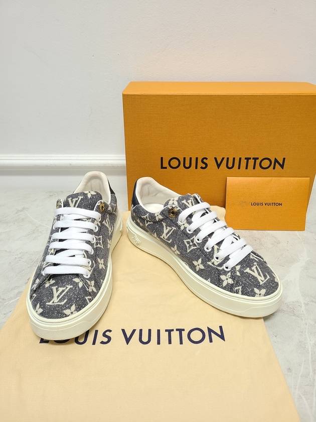 Black Denim Monogram Time Out Sneakers 37 - LOUIS VUITTON - BALAAN 7